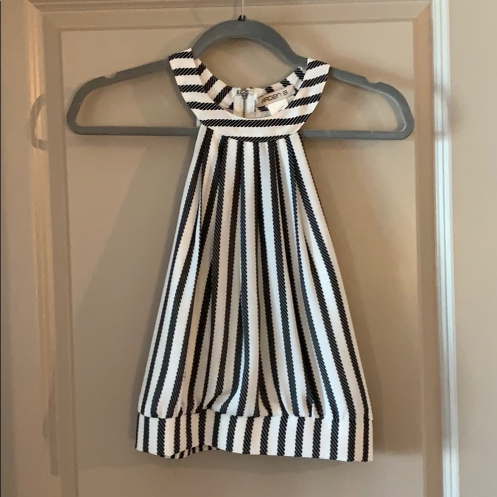 Arden B halter top with zip back